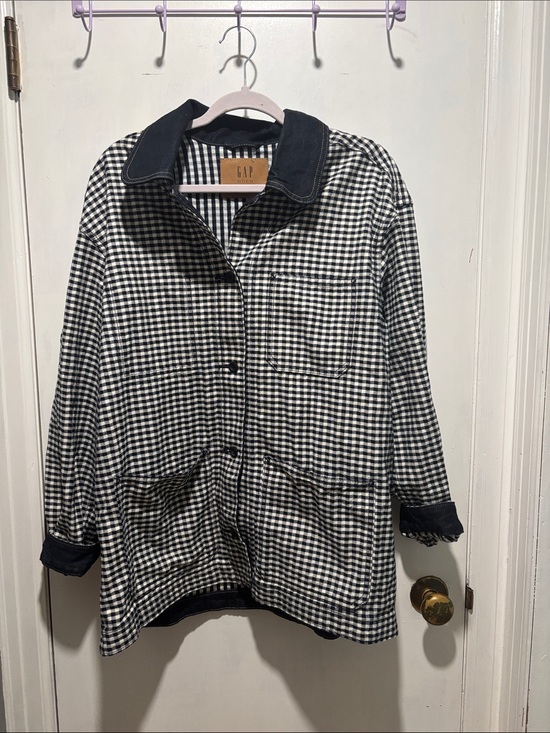 Gap x DOEN Jackets & Blazers - Gap x Doen gingham denim barn jacket